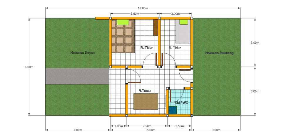foto denah rumah tipe Subsidi perumahan BUKIT NARIMBANG ASRI