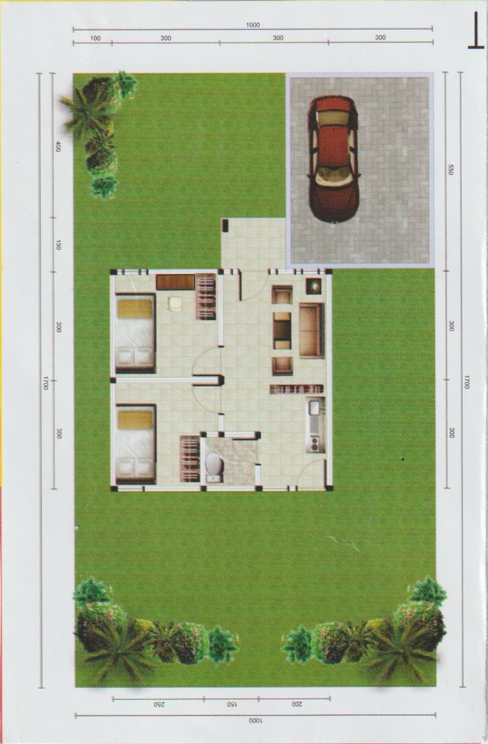 foto denah rumah tipe 36/144 perumahan Rafanda Residence 4
