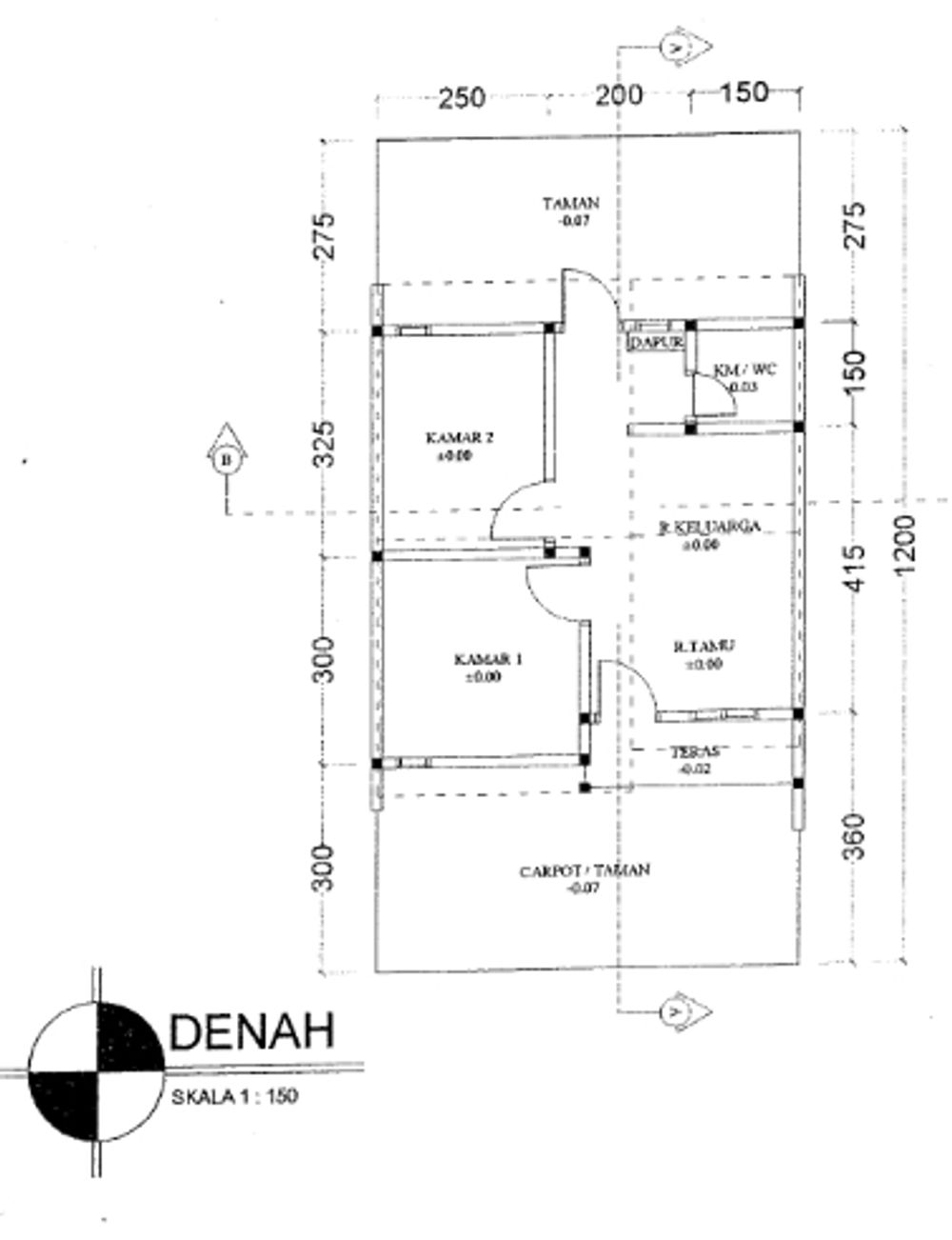 foto denah rumah tipe 36/66 perumahan GRIYA DAMAI LESTARI 4