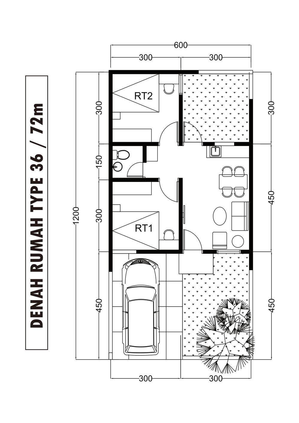 foto denah rumah tipe 36 perumahan Perumahan Graha Nendali 2
