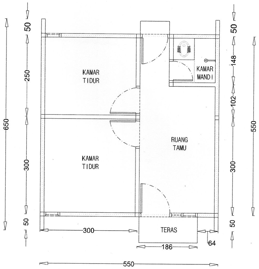 foto denah rumah tipe 32 perumahan Maisons De la Propriete 2