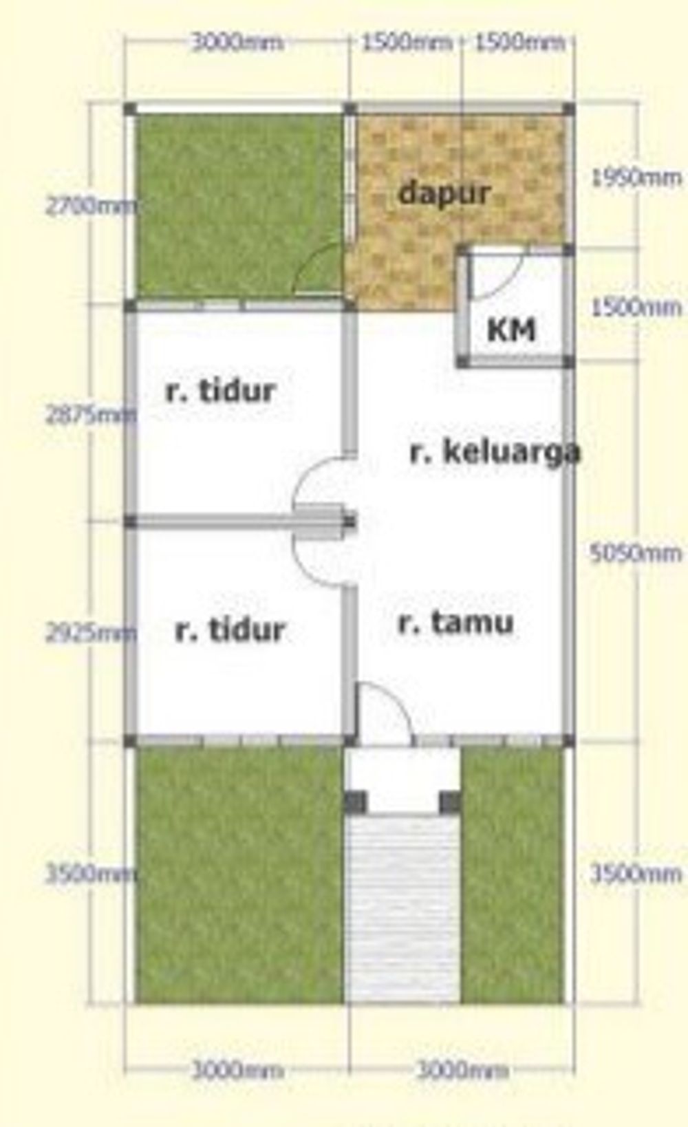foto denah rumah tipe 36 perumahan Griya Asri