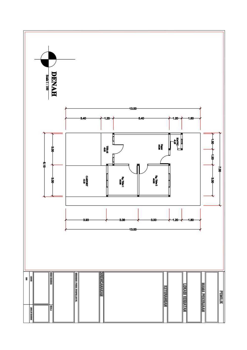 foto denah rumah tipe 36/102 perumahan Montana Residence