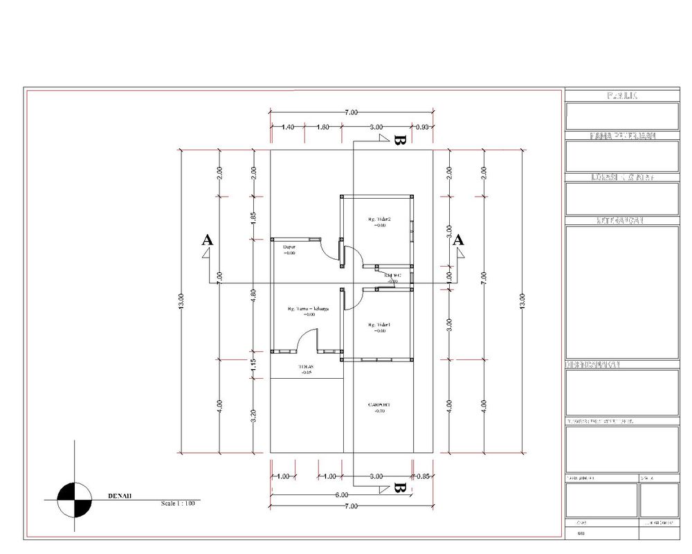 foto denah rumah tipe 36/84 perumahan Montana Residence