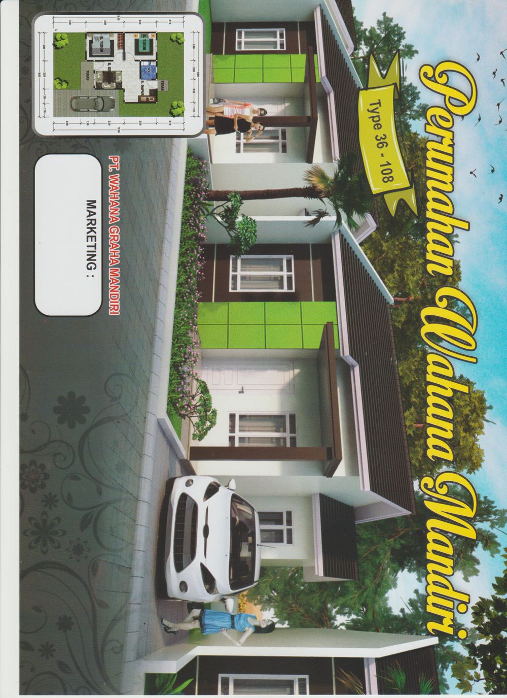 foto denah rumah tipe Subsidi perumahan WAHANA MANDIRI 5