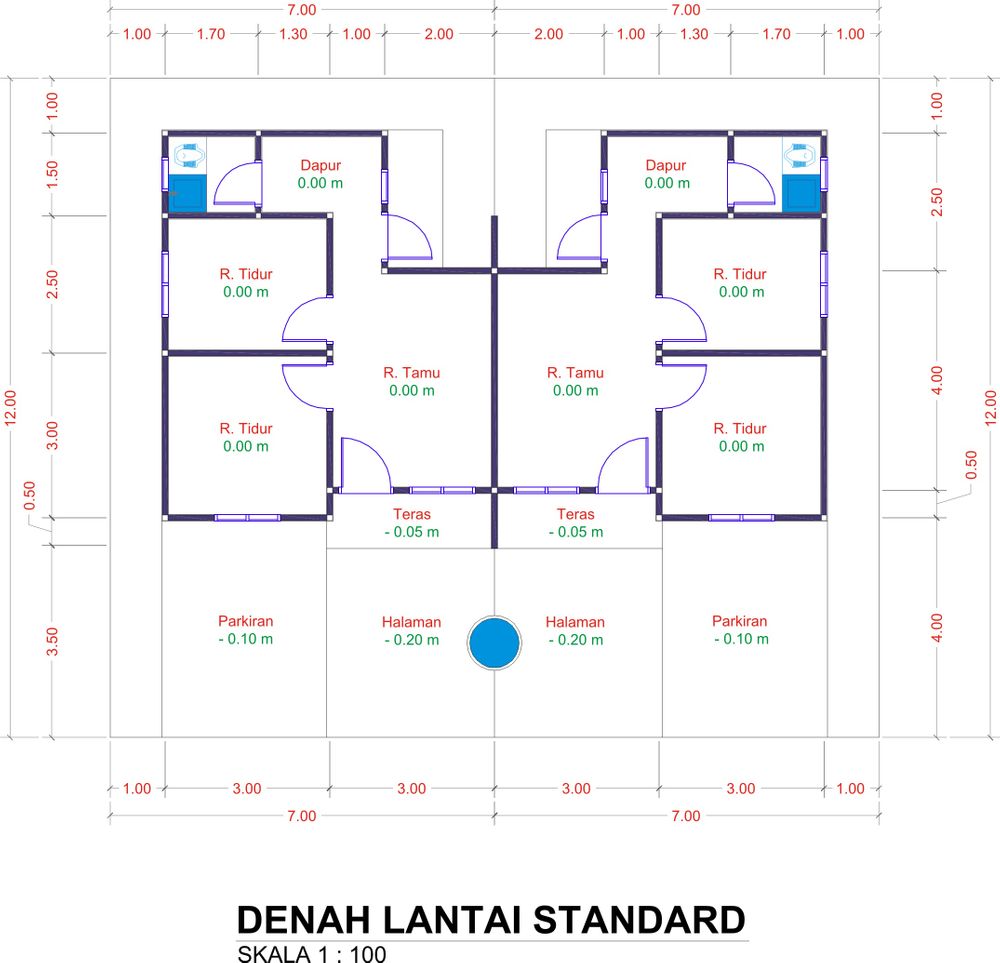 foto denah rumah tipe Griya Puspandari Asri 1 perumahan Griya Puspandari Asri 1