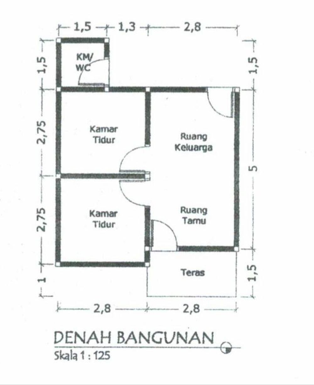 foto denah rumah tipe 36 perumahan GRIYA HARAPAN BUMI MULIA