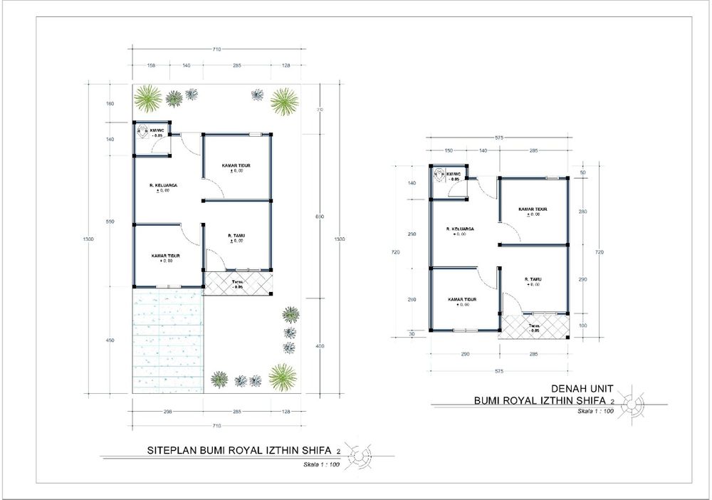 foto denah rumah tipe 36 perumahan BUMI ROYAL IZTHIN SHIFA 2