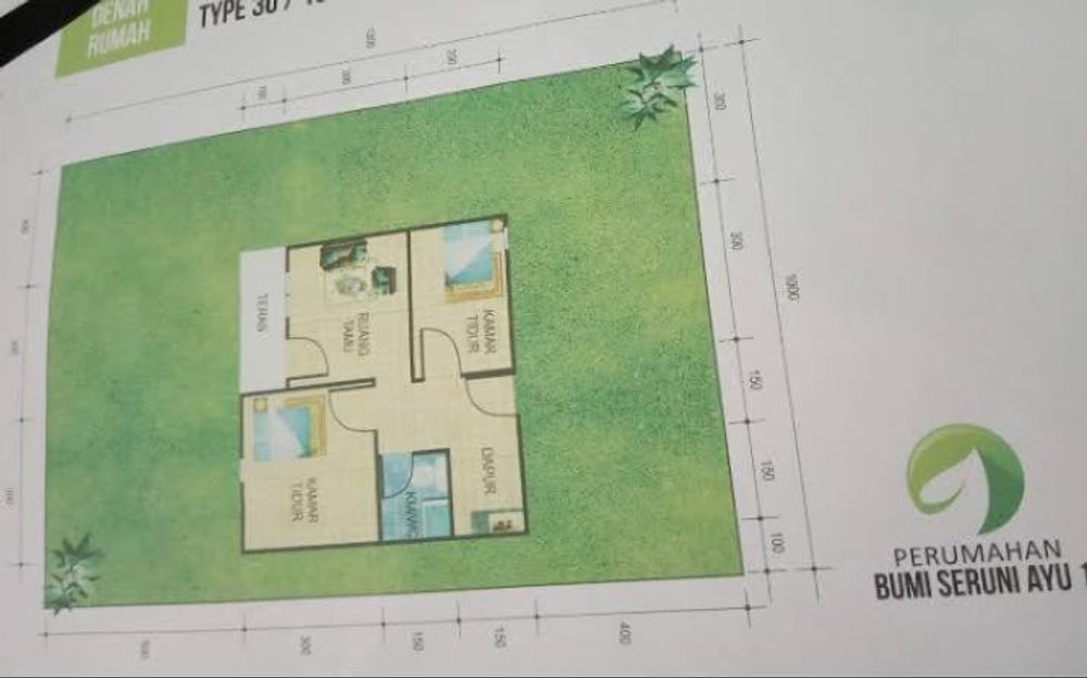 foto denah rumah tipe 36 perumahan Bumi Seruni Ayu 1