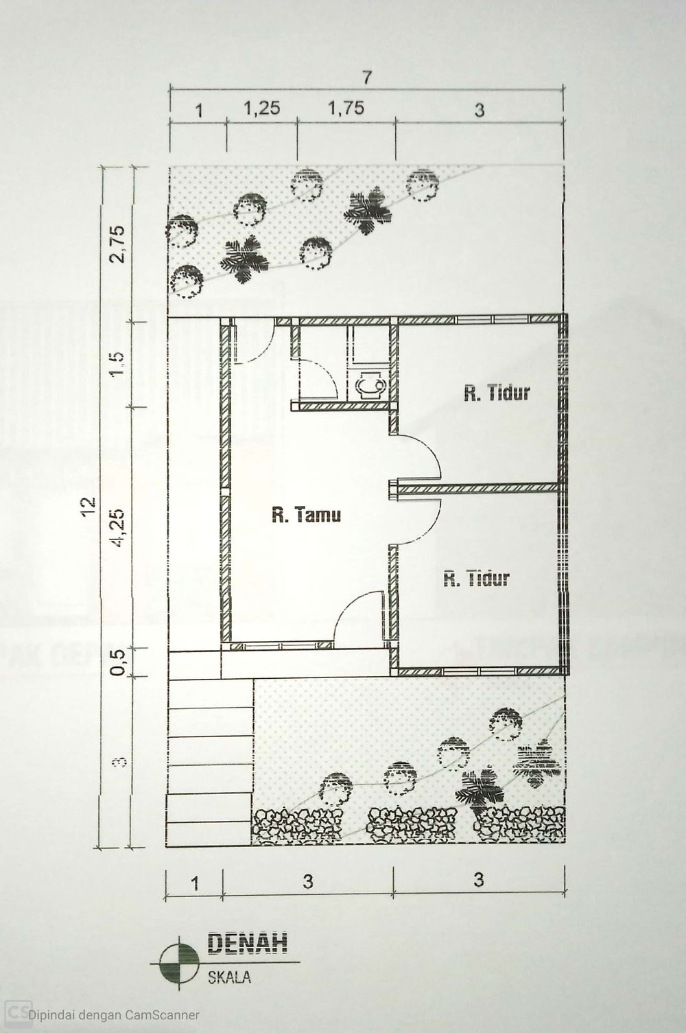 foto denah rumah tipe 36/84 perumahan PERMATA GALAXY