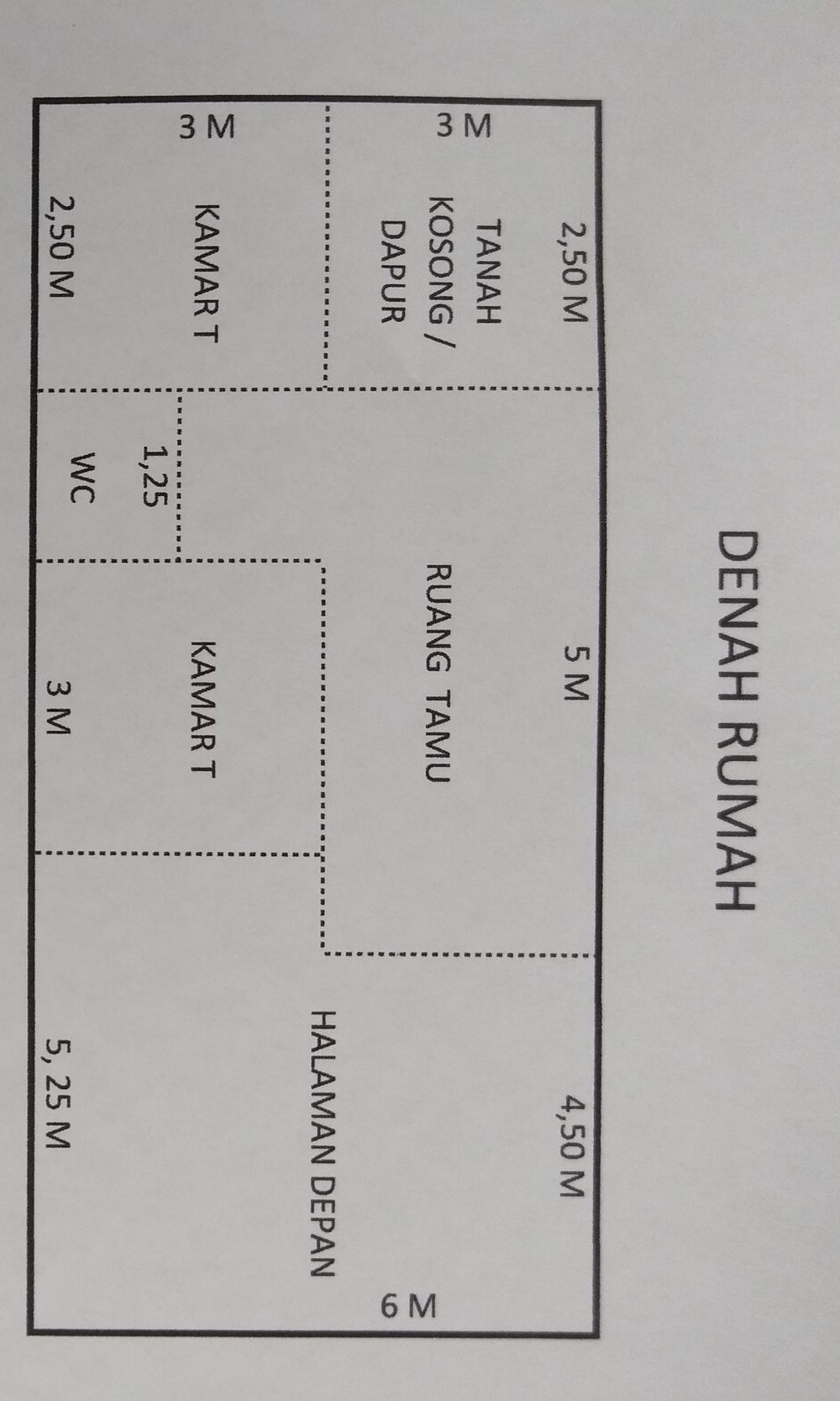 foto denah rumah tipe 36/72 (SUBSIDI) perumahan LJ LAND 2..