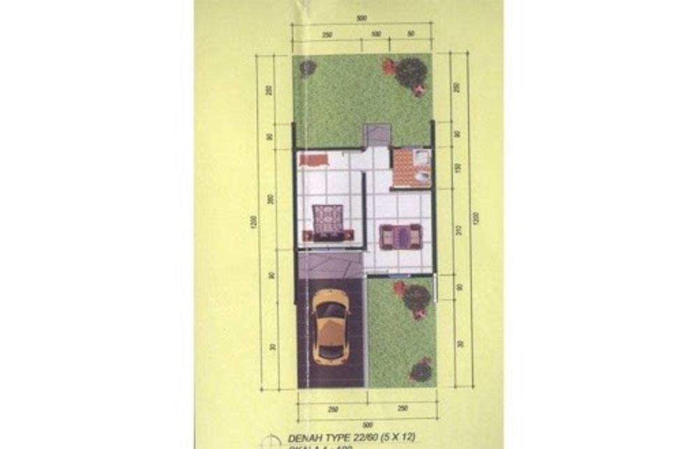foto denah rumah tipe 22/108 perumahan PERMATA REGENCY CIKAMPEK 1