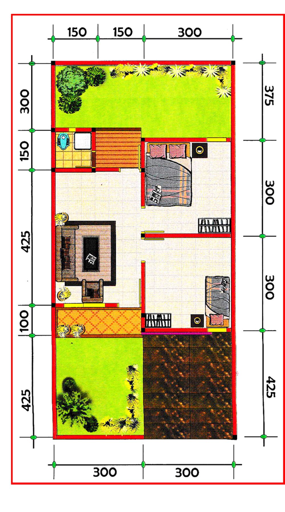 foto denah rumah tipe 36/84 perumahan MARWAH RESIDENCE 9