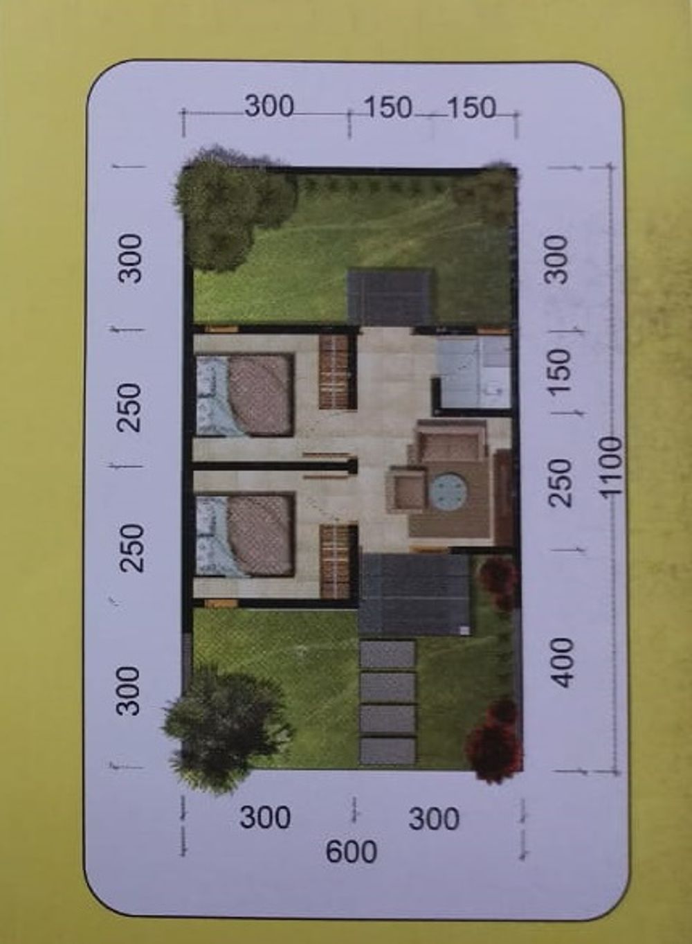foto denah rumah tipe 36 perumahan THE METRO GRAHA -LA DIAMOND
