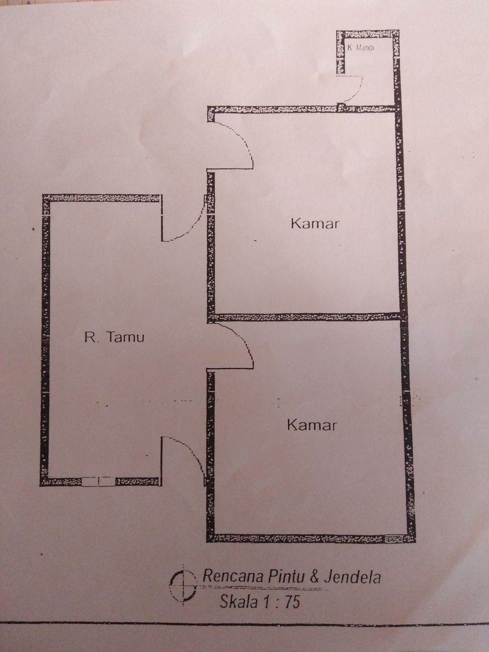 foto denah rumah tipe 36/82,875 perumahan Sureng Permai