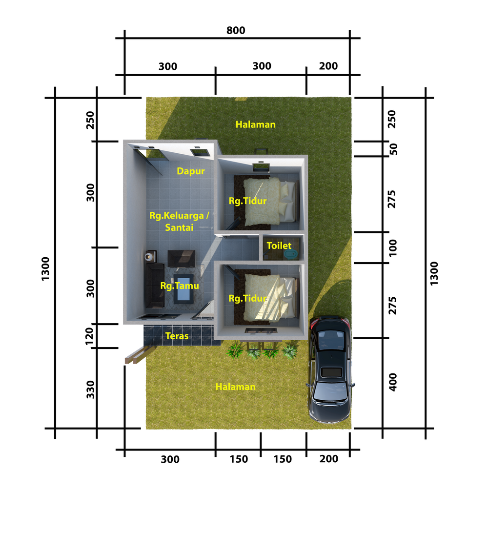 foto denah rumah tipe STANDAR perumahan GRIYA ZARA