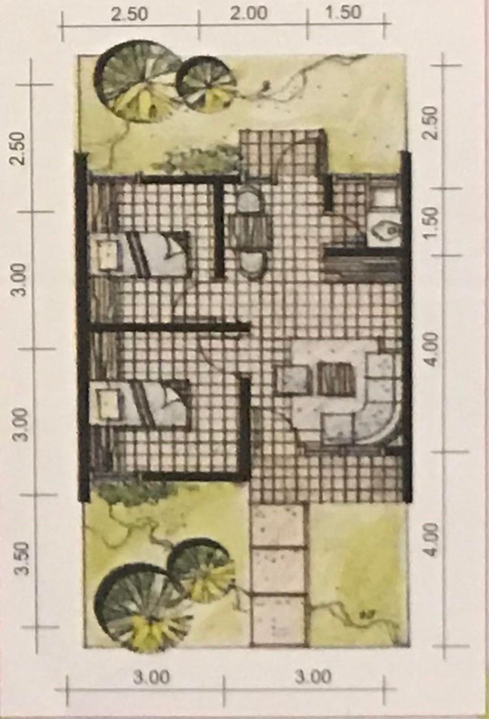 foto denah rumah tipe 36/72 perumahan bumi cikampek baru