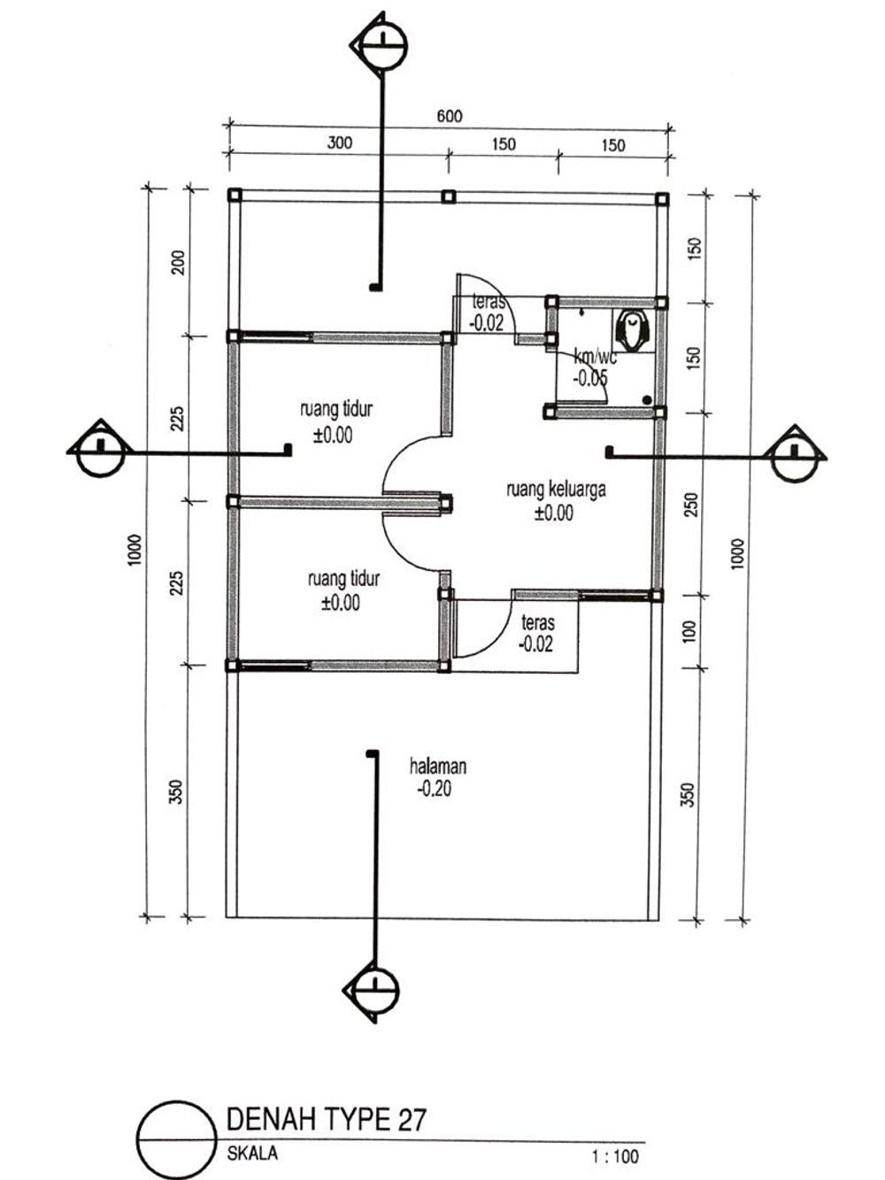 foto denah rumah tipe 27/60 perumahan YUDISTIRA REGENCY 4