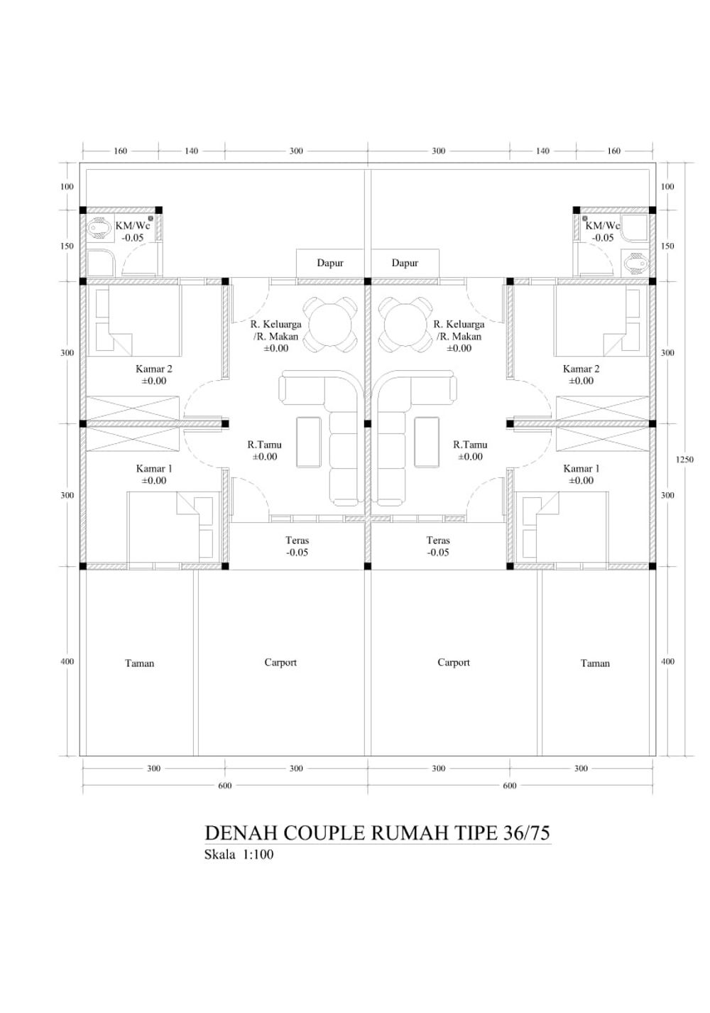 foto denah rumah tipe 36/112 perumahan SYALICA RESIDENCE 1
