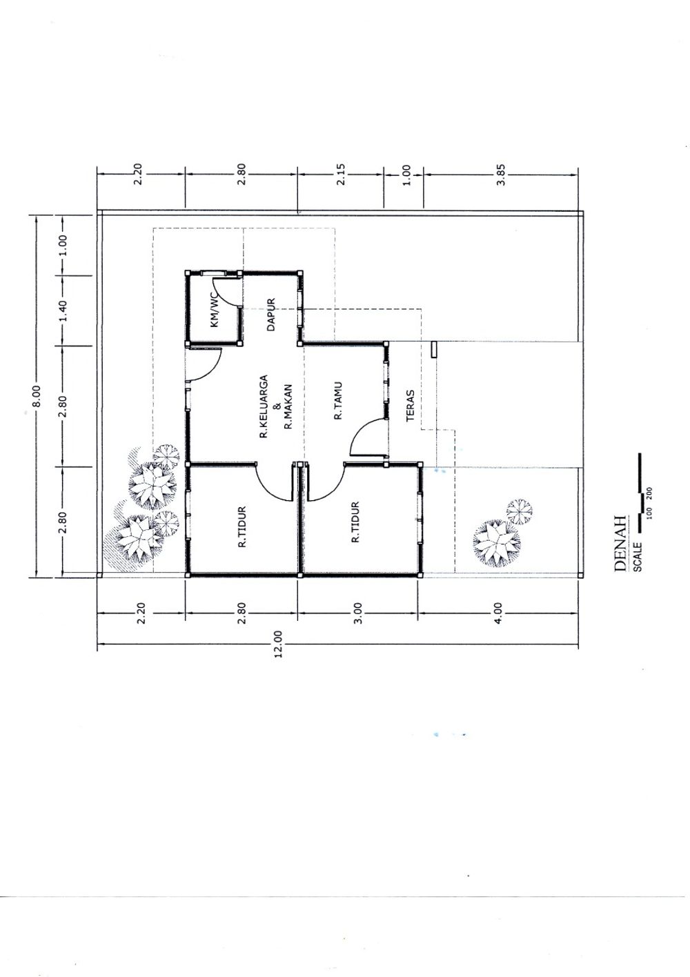 foto denah rumah tipe 36/102 M2 perumahan RESIDENCE 73