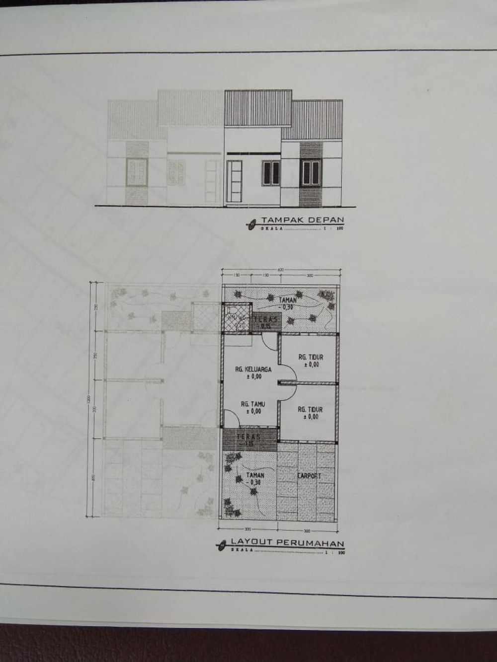 foto denah rumah tipe 36/78 perumahan Griya Malewang Permai
