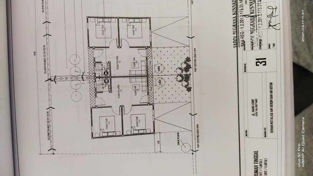 foto denah rumah tipe 36 perumahan cluster hanglekir 2