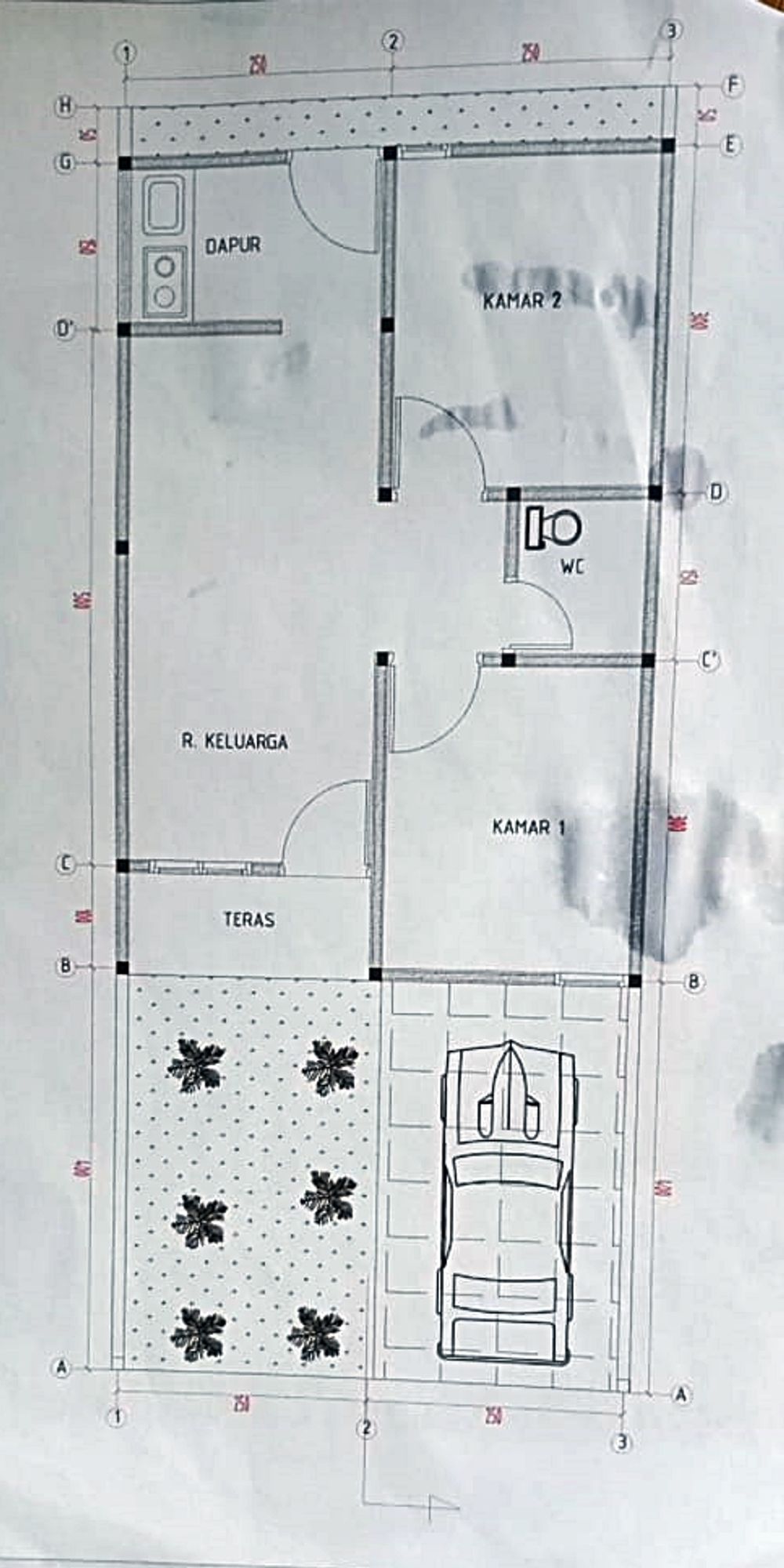 foto denah rumah tipe 34/60 perumahan Cluster Pajajaran