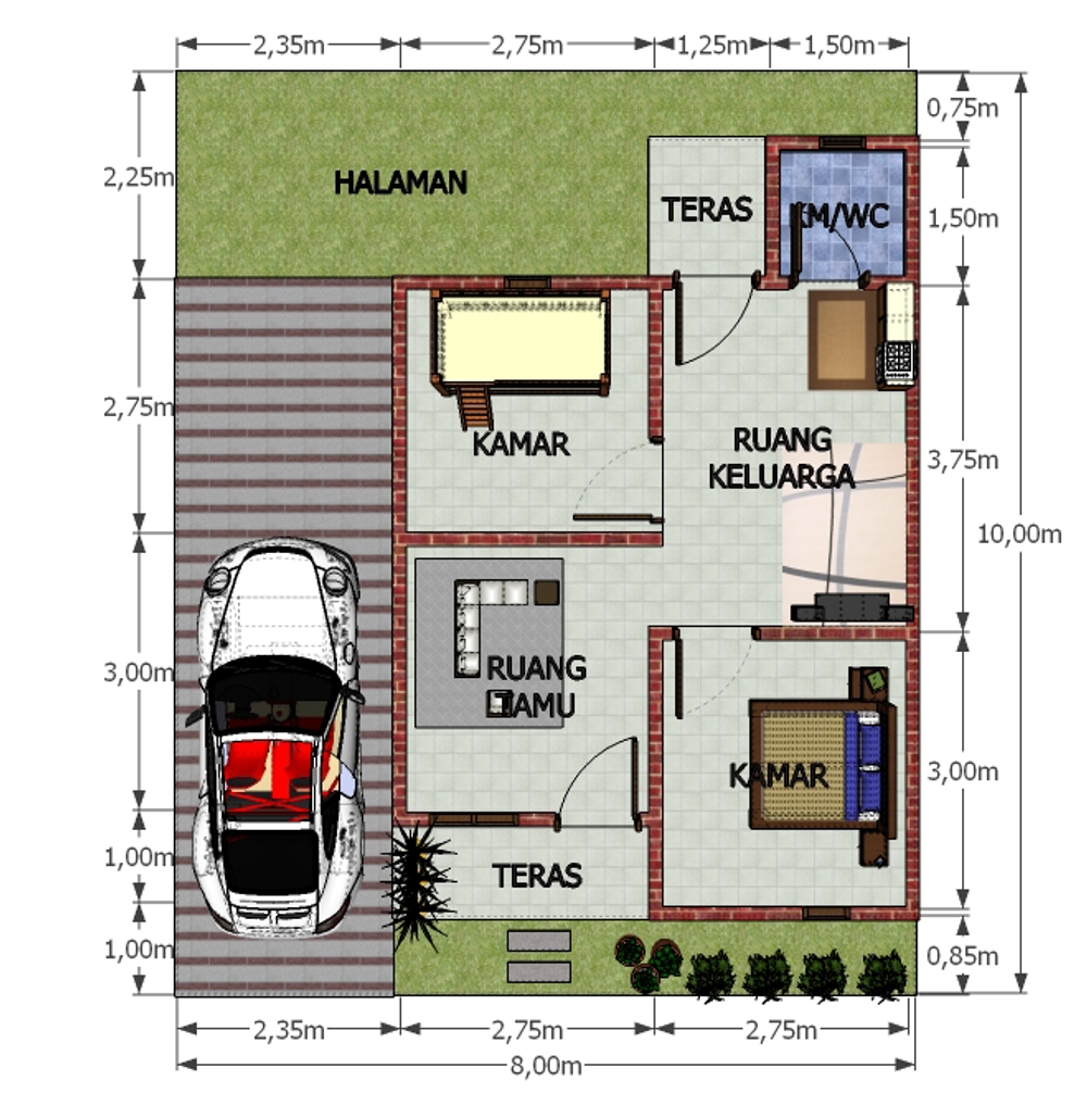 foto denah rumah tipe JAYA RAYA PROPERTY perumahan JAYA RAYA PROPERTY