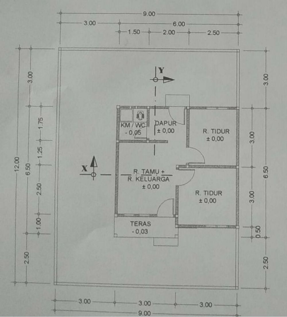 foto denah rumah tipe 36 perumahan GRAHA BELILAS