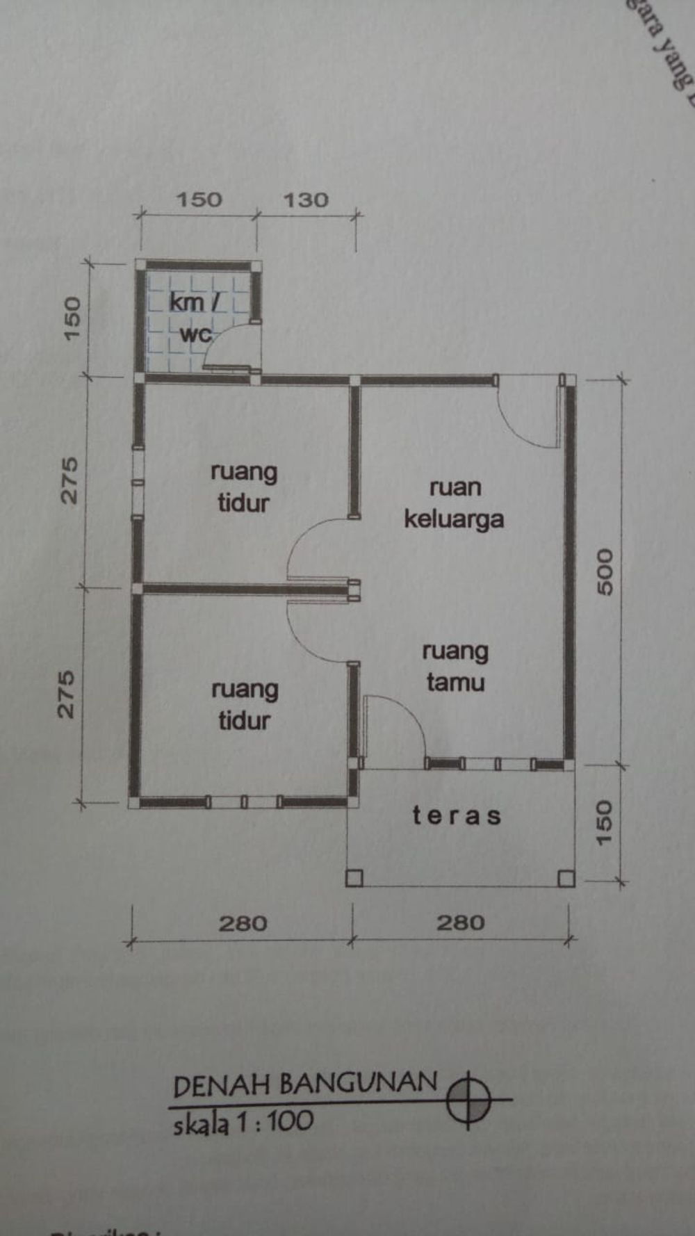 foto denah rumah tipe GRIYA KATIMPUN PERMAI perumahan GRIYA KATIMPUN PERMAI