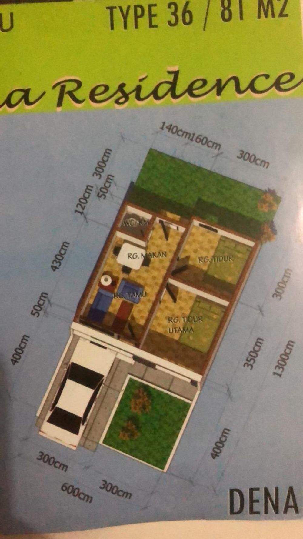 foto denah rumah tipe Subsidi perumahan ANDI PARANA RESIDENCE