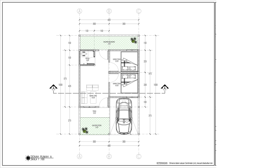 foto denah rumah tipe Sejahtera perumahan Kayuapu Raya