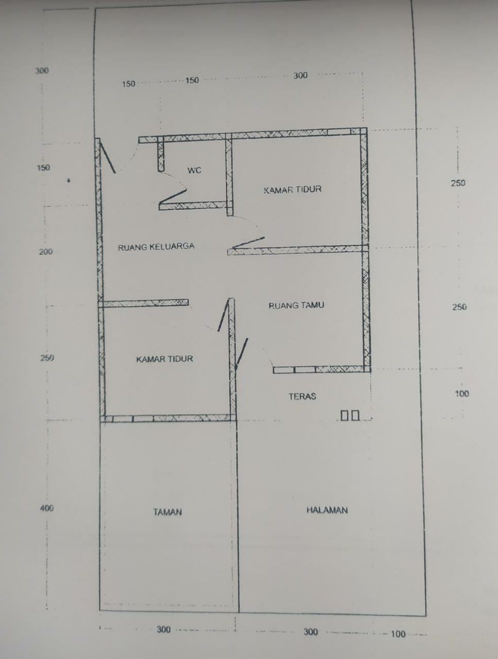 foto denah rumah tipe 36 perumahan AZ-ZAHRA RESIDENCE