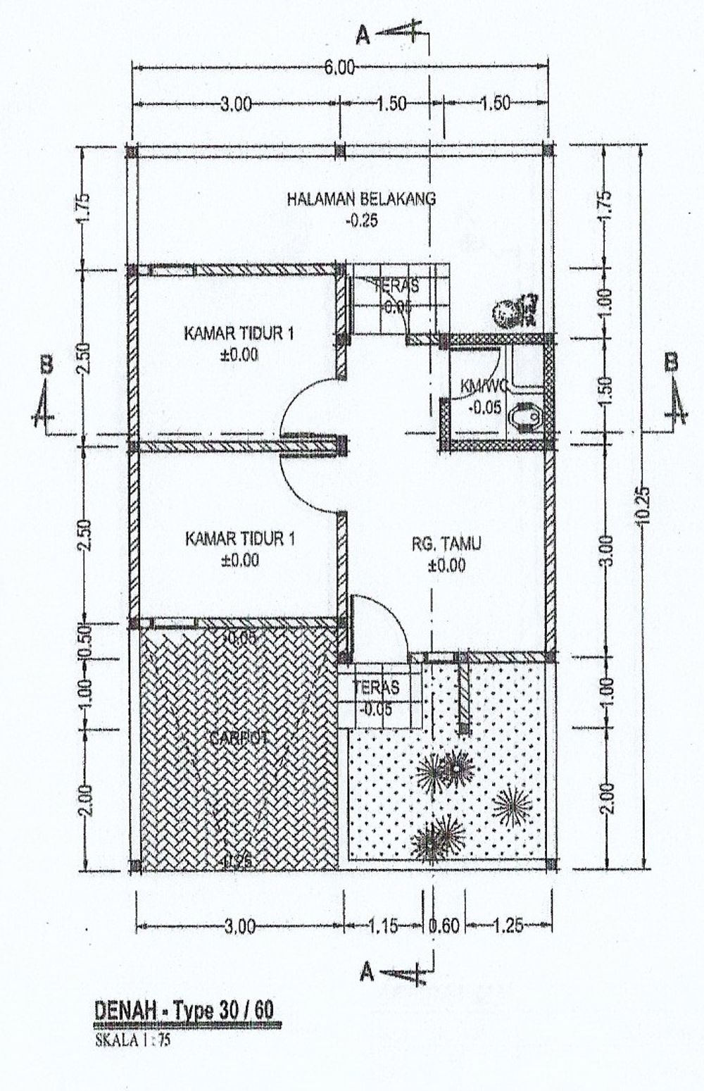 foto denah rumah tipe 30 perumahan PERUMAHAN SIDOMEKAR REGENCY