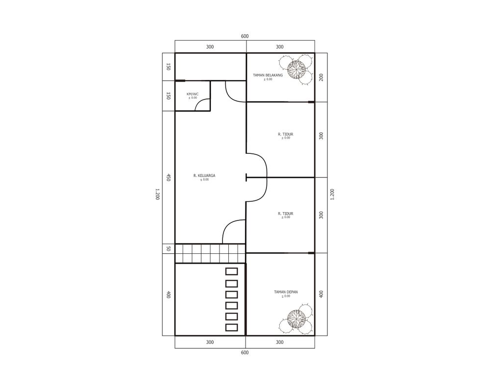 foto denah rumah tipe 36/72 perumahan KUMALIRANG RESIDENCE