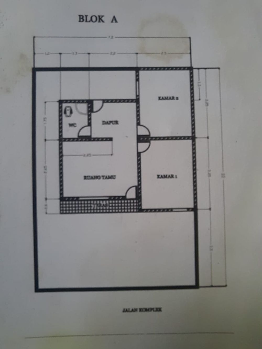 foto denah rumah tipe 36 perumahan Perumahan Karya Mandiri 5
