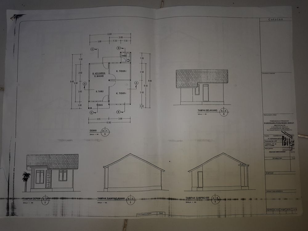 foto denah rumah tipe 36 perumahan PANORAMA PERAWANG BARAT