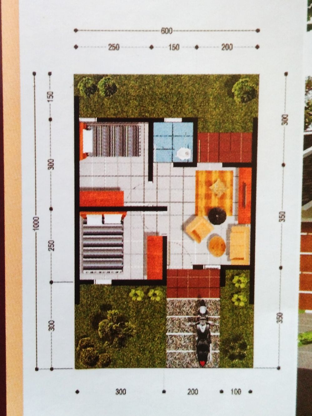 foto denah rumah tipe 30/60 perumahan CITRA MAS PURWADADI