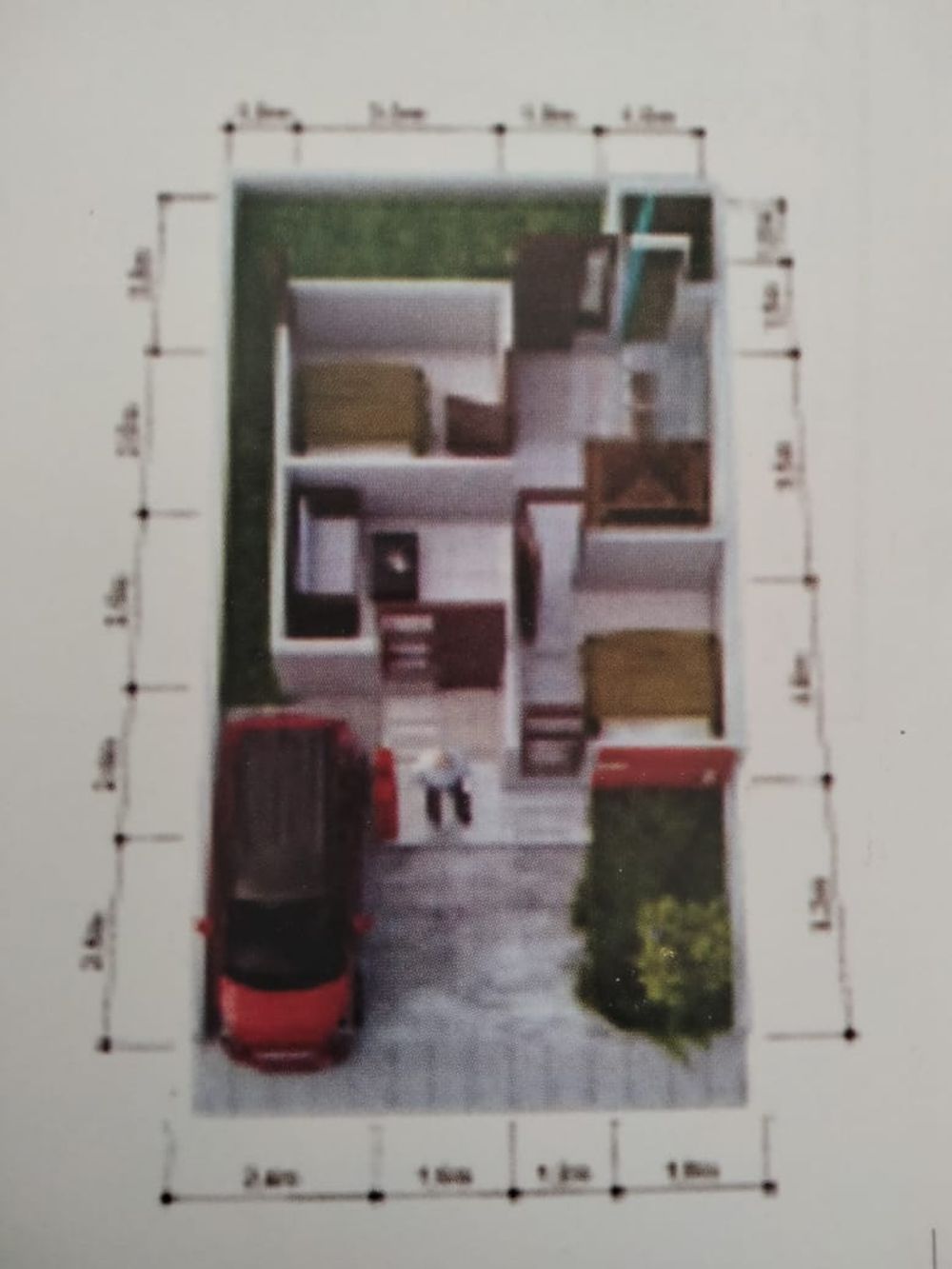 foto denah rumah tipe subsidi perumahan SRIKANDI RESIDENCE