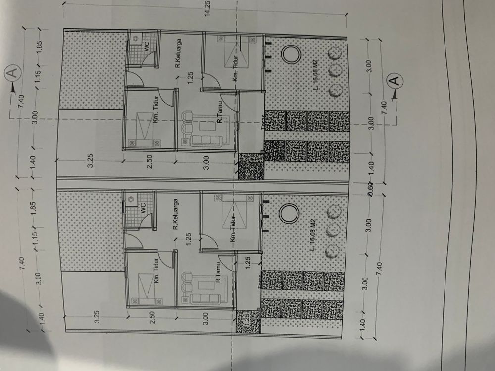 foto denah rumah tipe 36/105 perumahan MAHKOTA BINTAN RESIDENCE