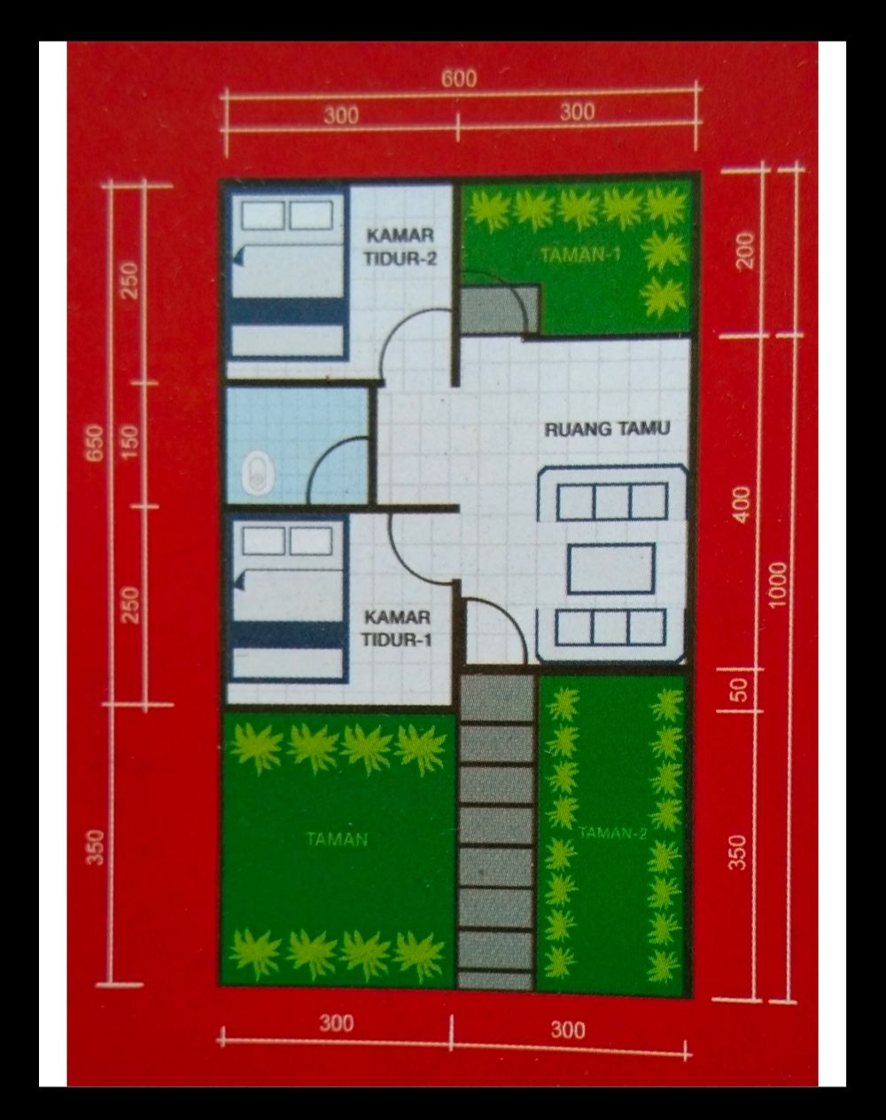 foto denah rumah tipe SUBSIDI perumahan PESONA SRIMUKTI RESIDENCE 2