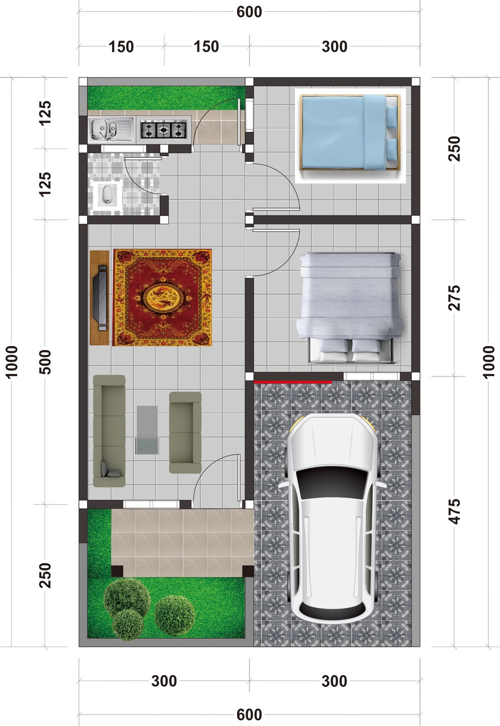 foto denah rumah tipe 36/60 perumahan Puri Mutiara Residence 2