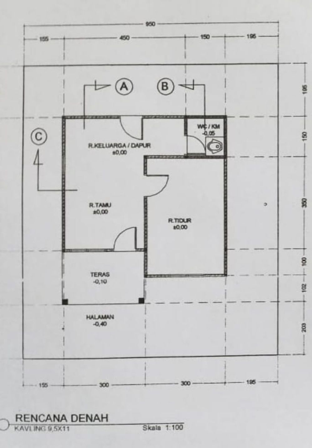 foto denah rumah tipe tapak perumahan Persada indah bersaudara