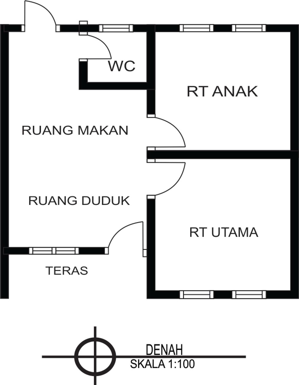 foto denah rumah tipe 36 perumahan SABINTANG CITY