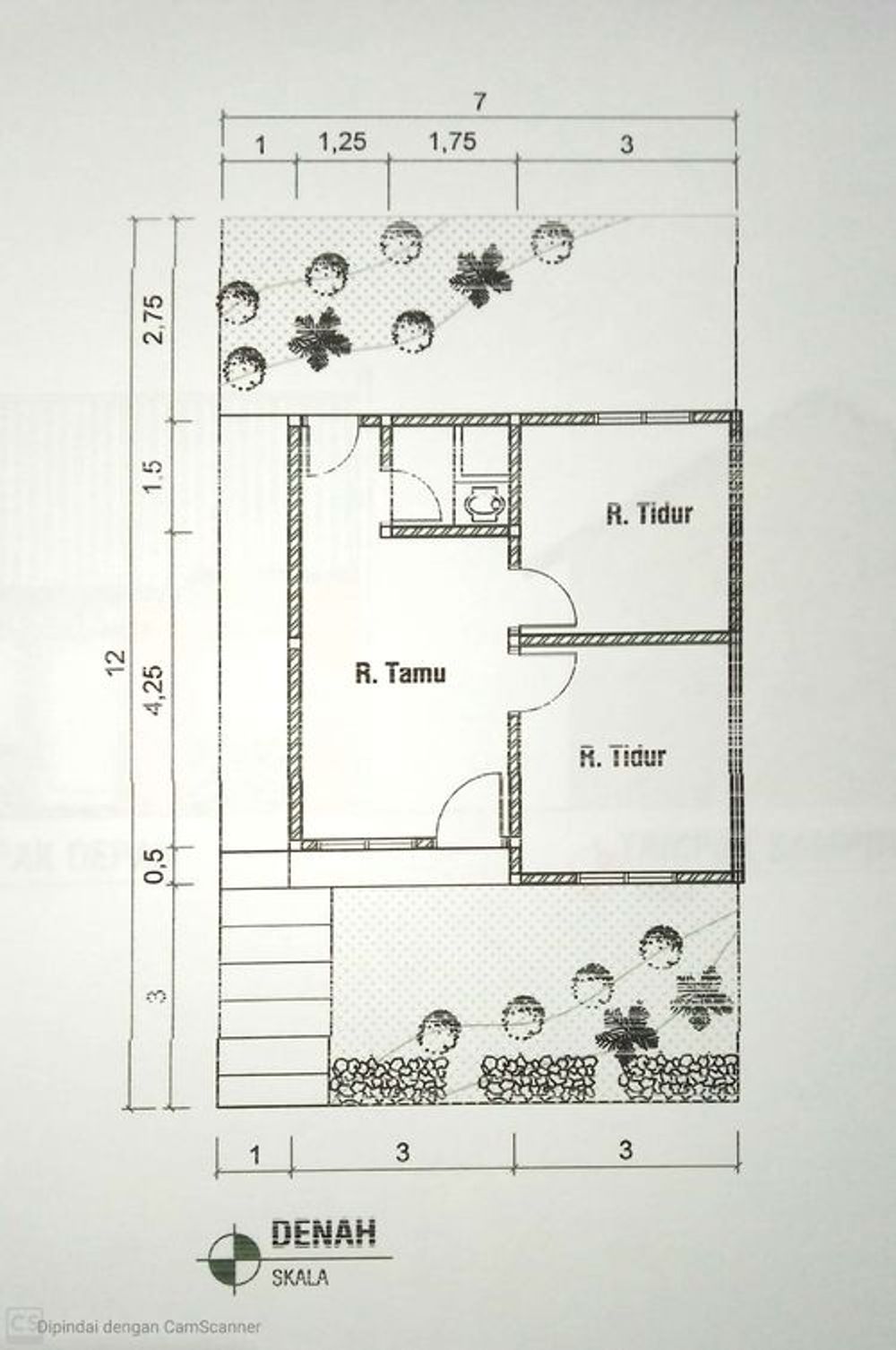 foto denah rumah tipe 36/84 perumahan TAMAN SURYA INDAH tahap 1