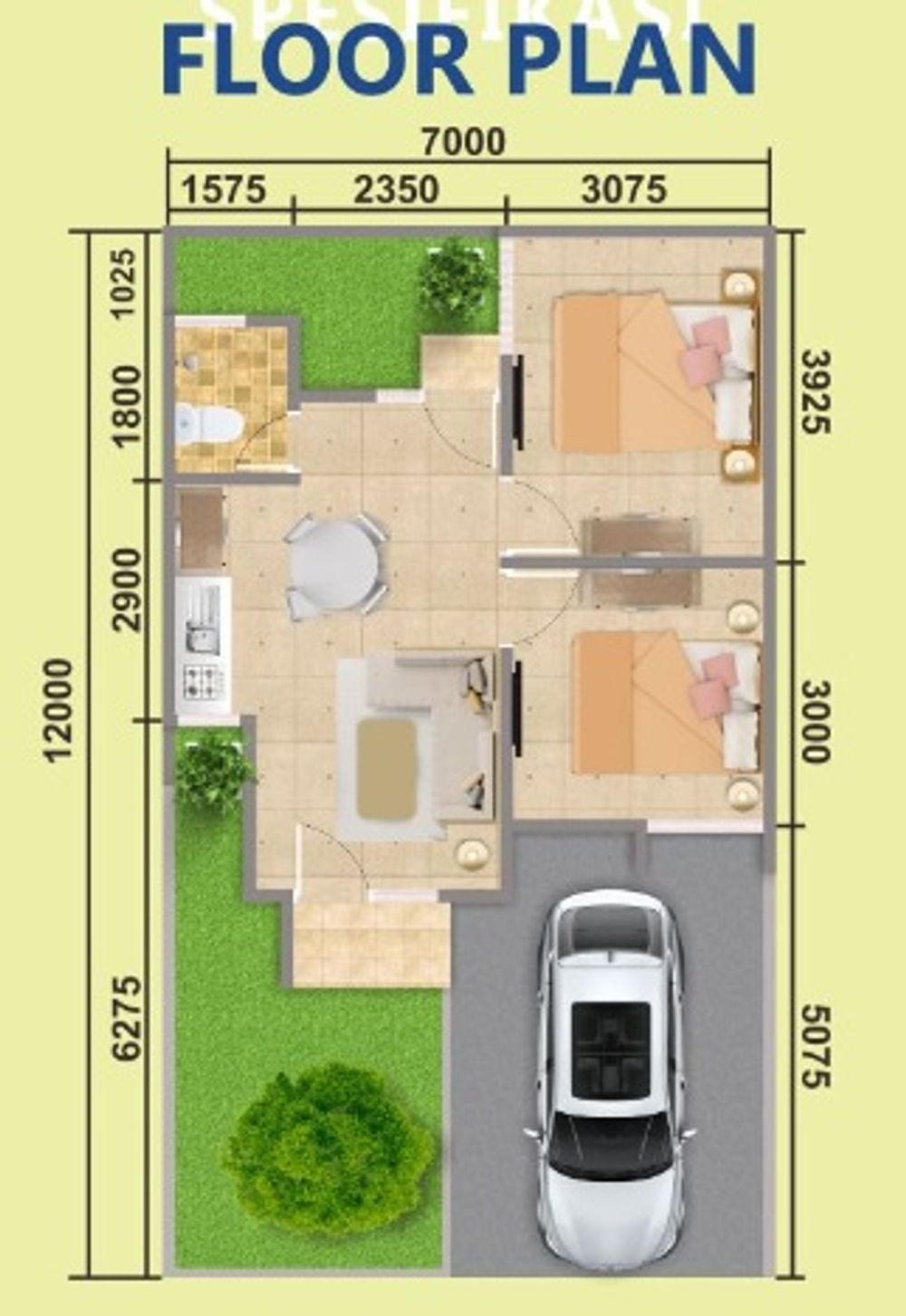 foto denah rumah tipe Alamanda perumahan GRAND CILAMAYA RESIDENCE