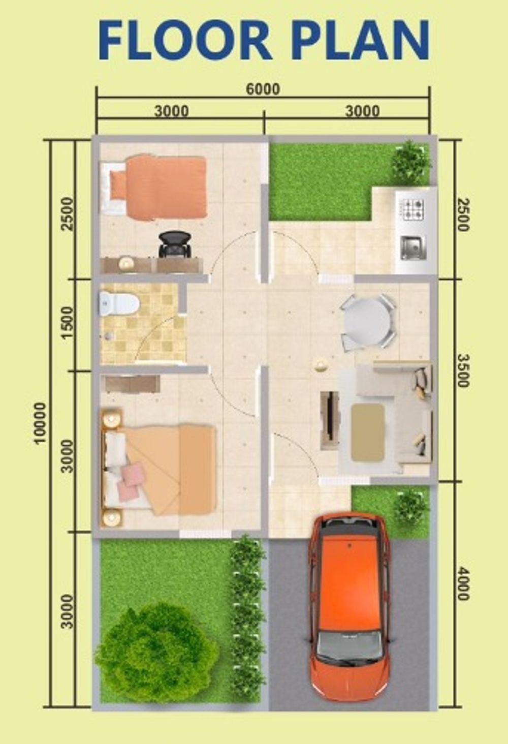 foto denah rumah tipe Dahlia perumahan GRAND CILAMAYA RESIDENCE