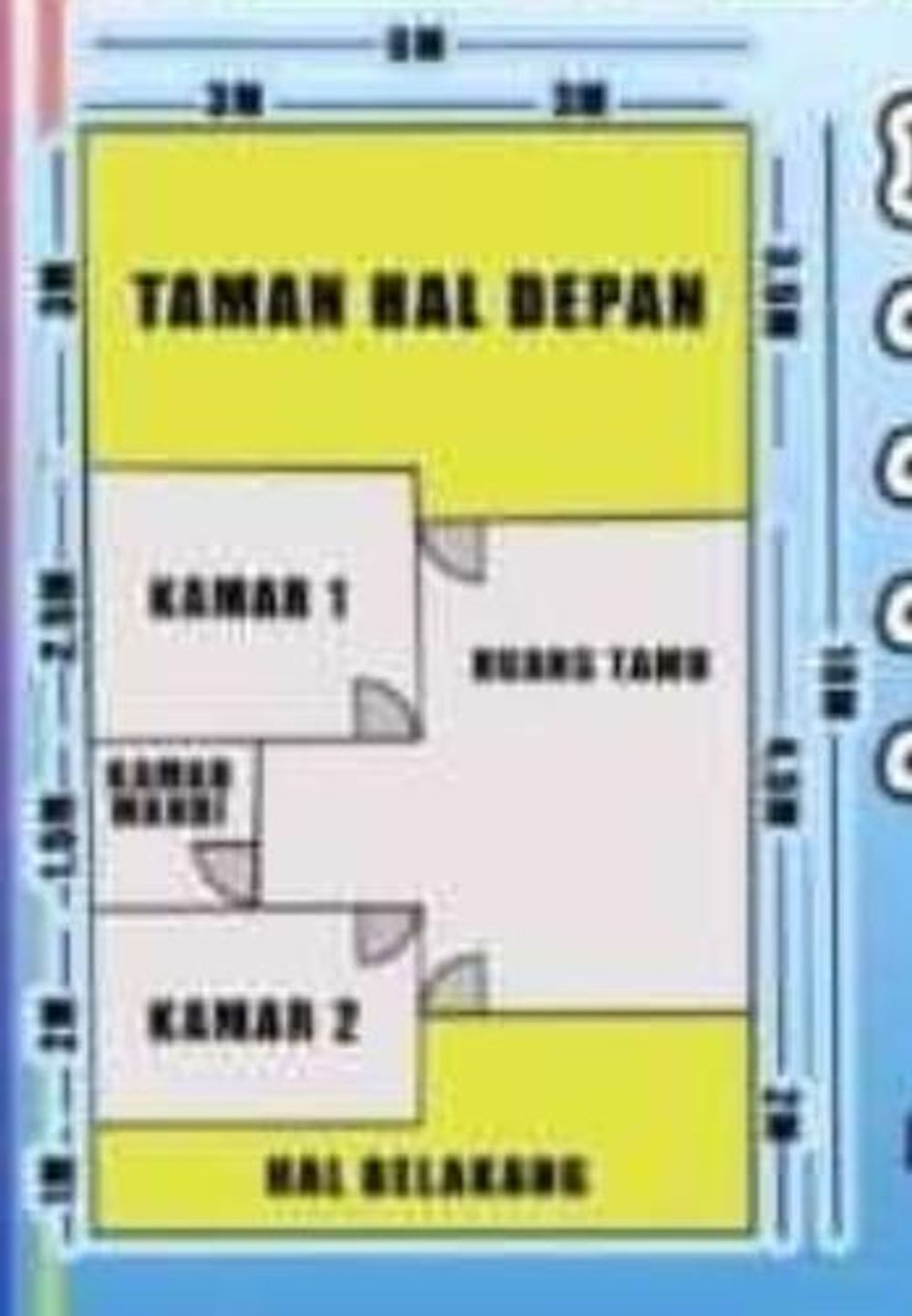 foto denah rumah tipe 36/60 perumahan PURI INDAH SARI