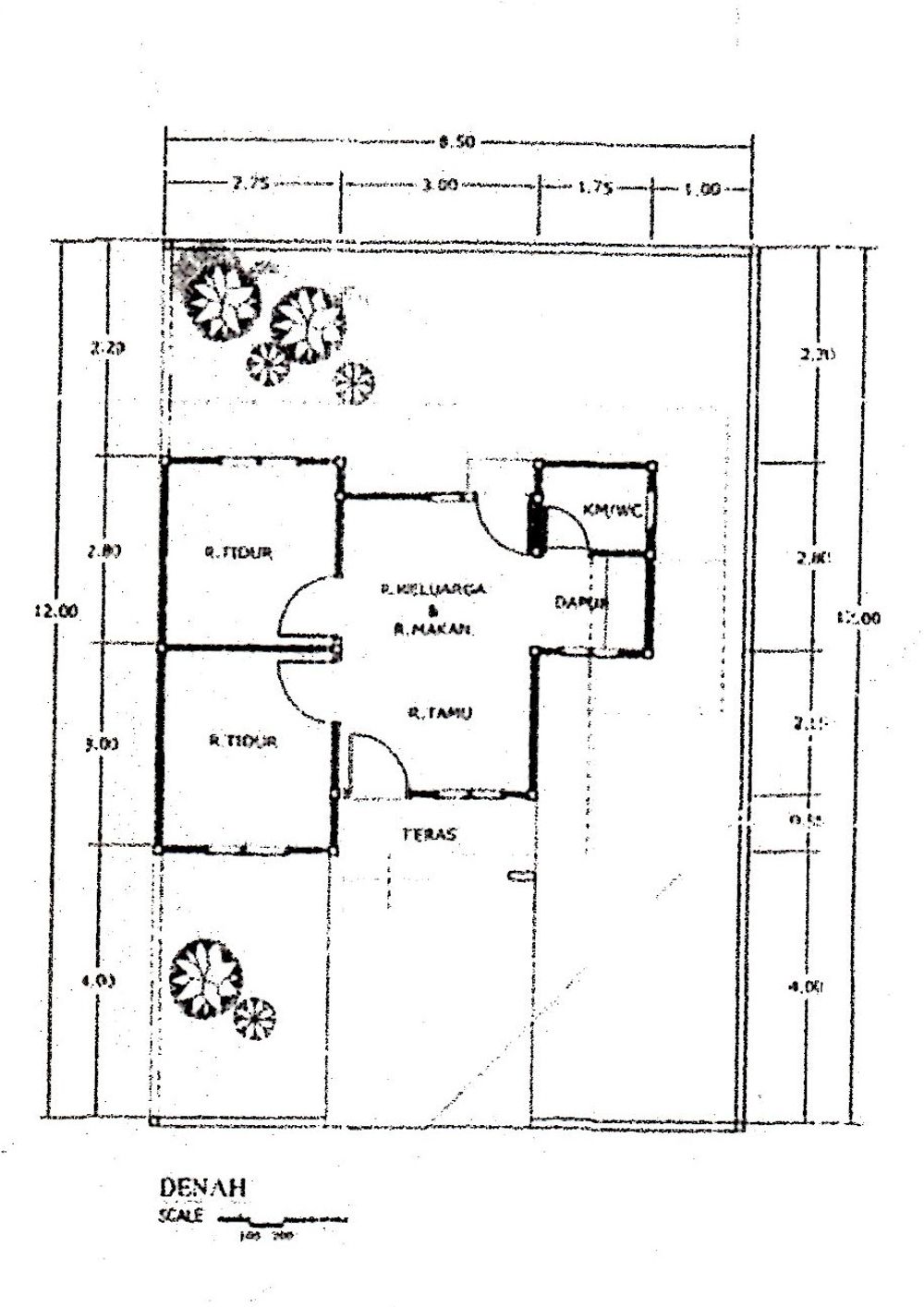 foto denah rumah tipe 36/102 perumahan BUKIT INDAH PESONA