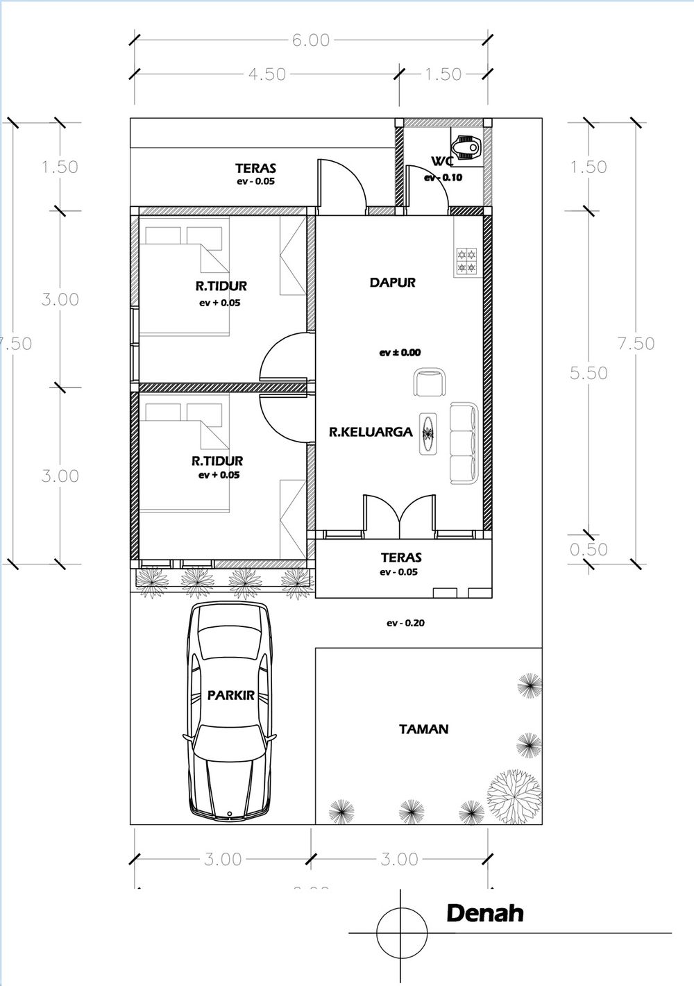 foto denah rumah tipe 36 subsidi perumahan Perumahan villana twin river recidence